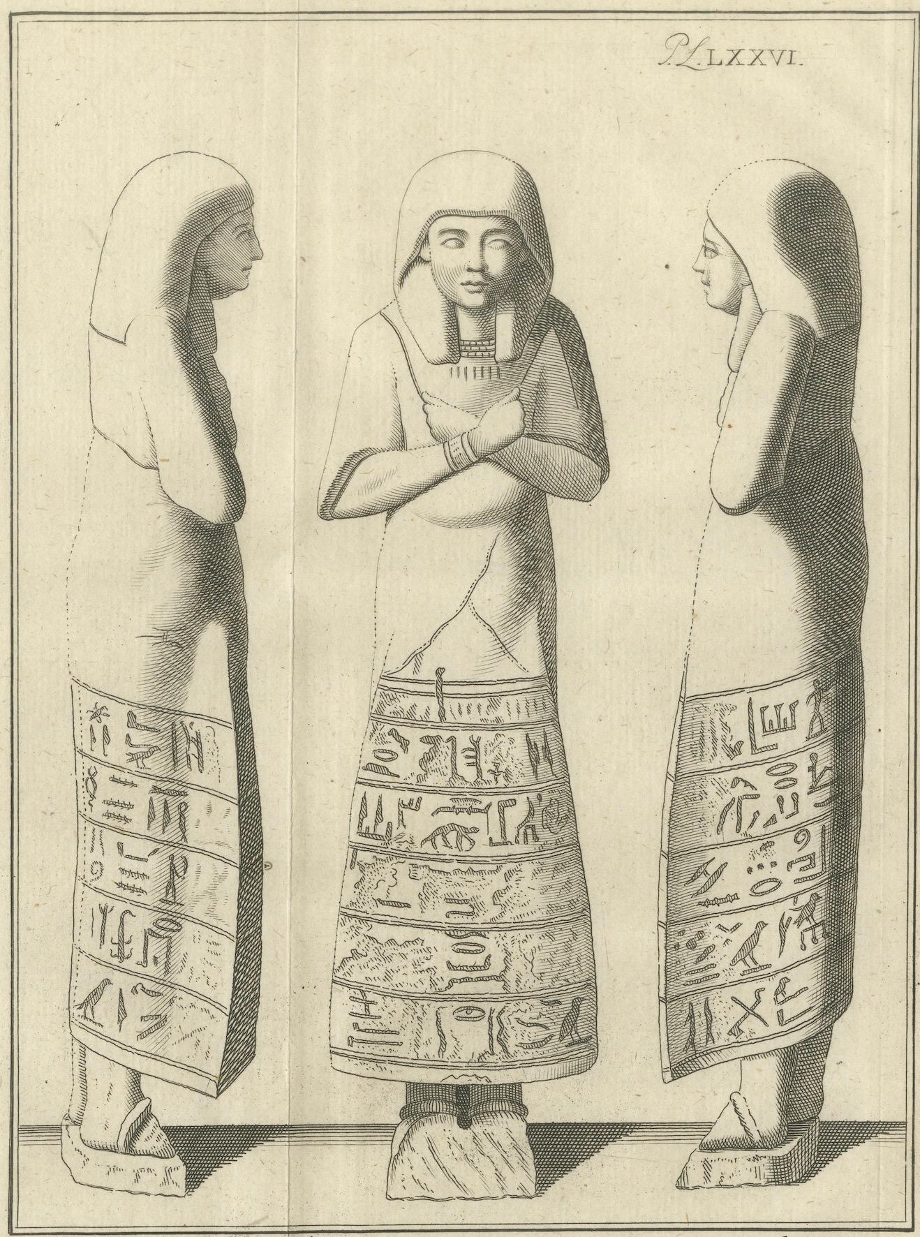 Ägyptische Shabti-Figur, dargestellt aus drei Winkeln, um 1776 (18. Jahrhundert) im Angebot