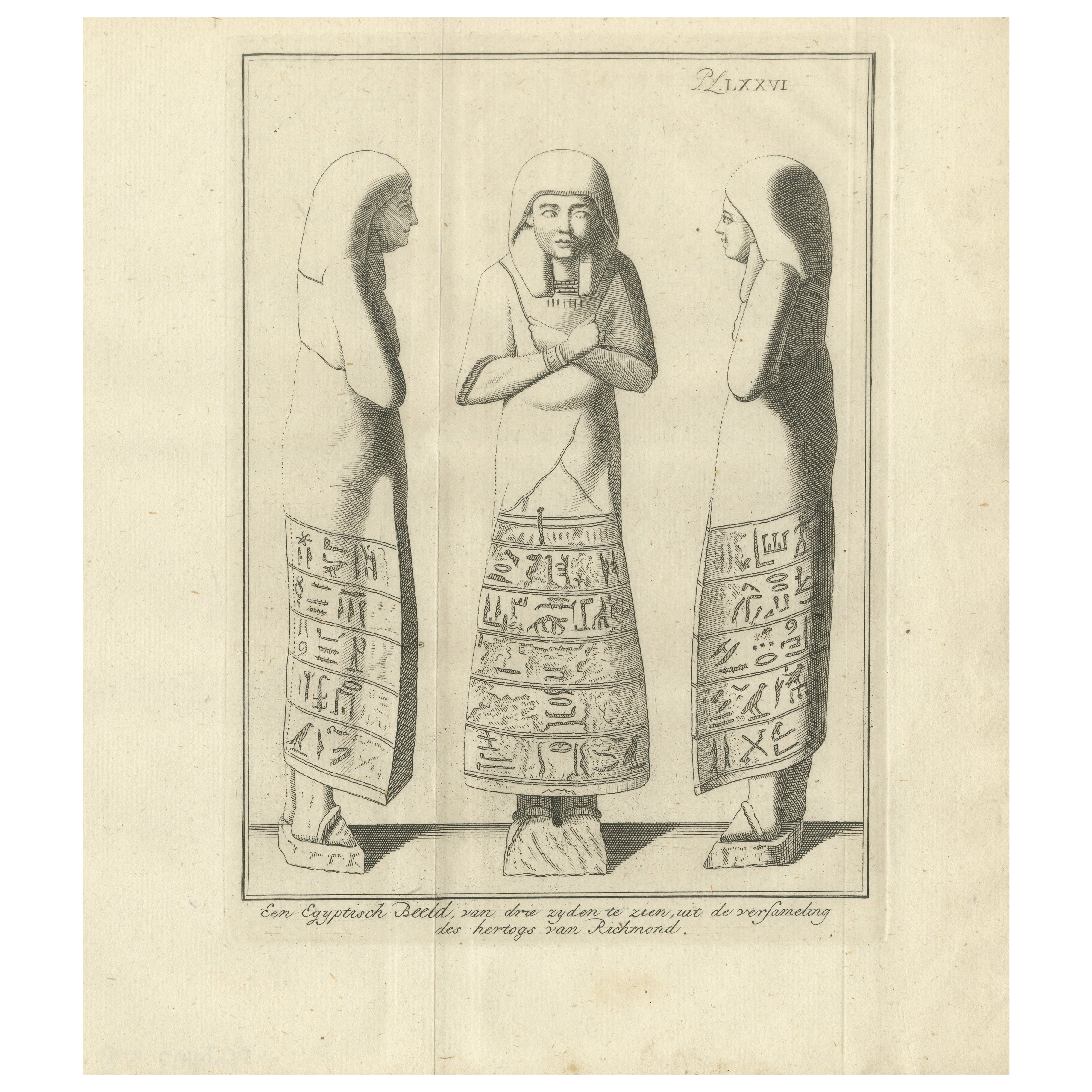 Ägyptische Shabti-Figur, dargestellt aus drei Winkeln, um 1776 im Angebot
