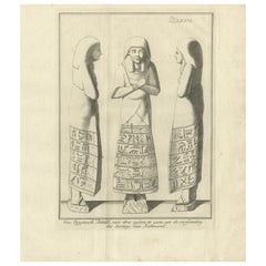 Ägyptische Shabti-Figur, dargestellt aus drei Winkeln, um 1776