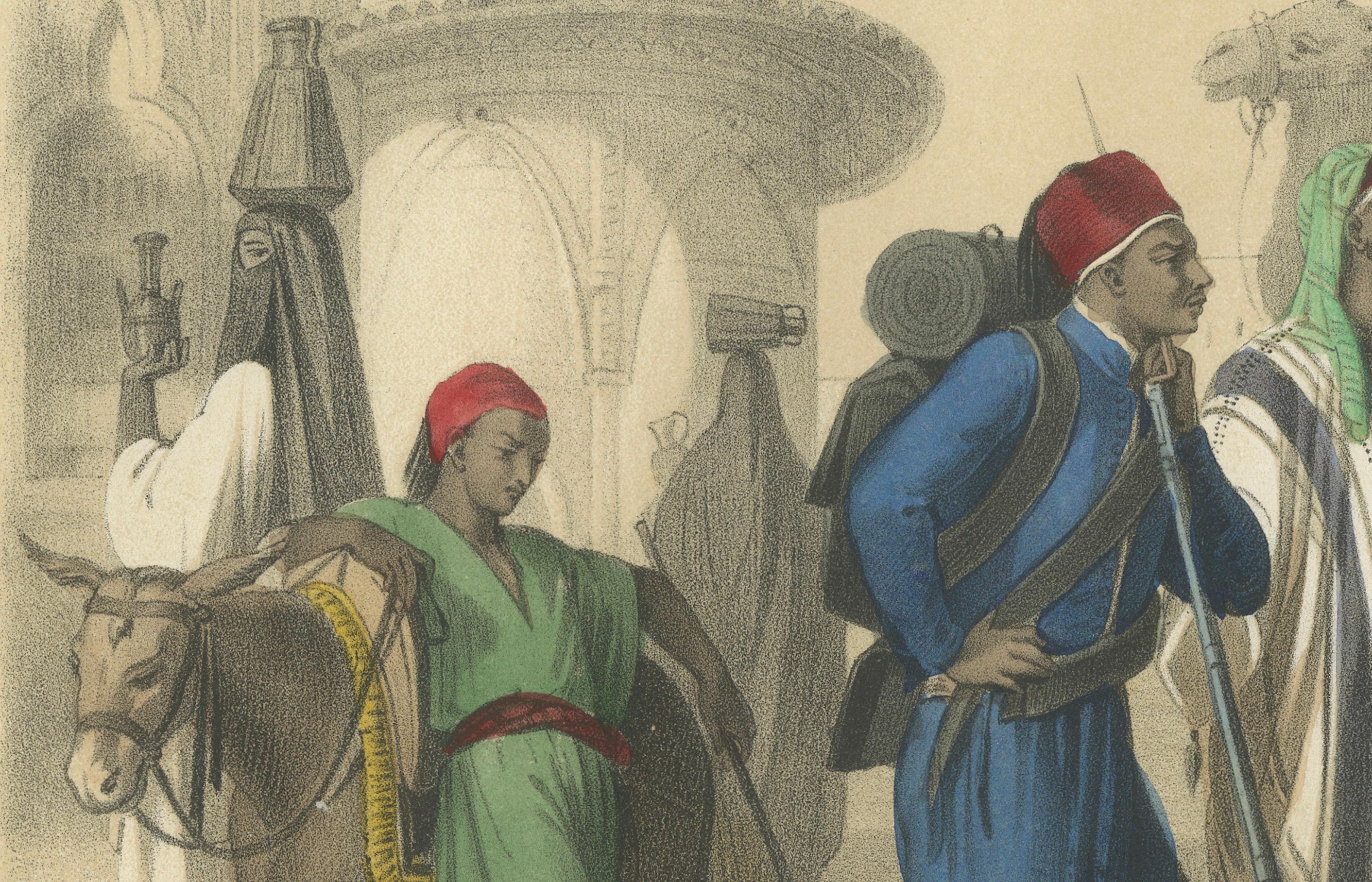 Egyptian Street Scene – Fellahs, Soldiers, and Snake Charmers, c.1845