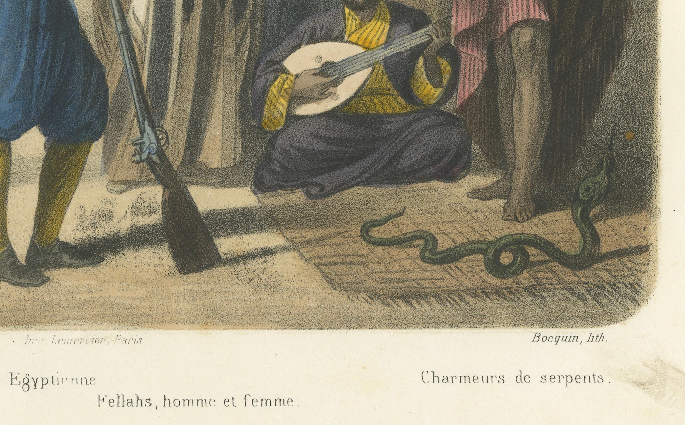 Egyptian Street Scene – Fellahs, Soldiers, and Snake Charmers, c.1845