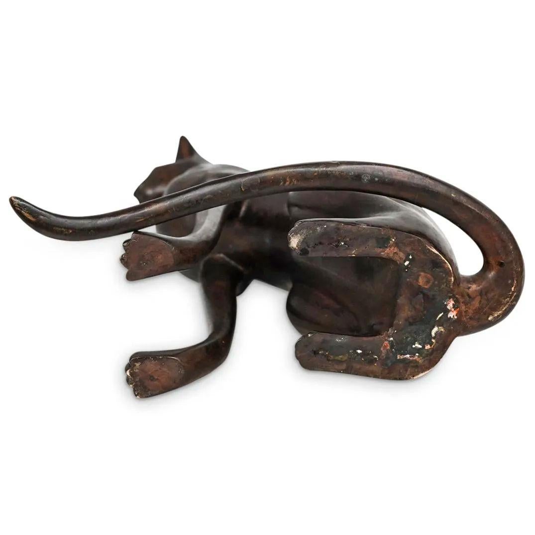 Patinated Egyptian Style Bronze Cat Sculpture