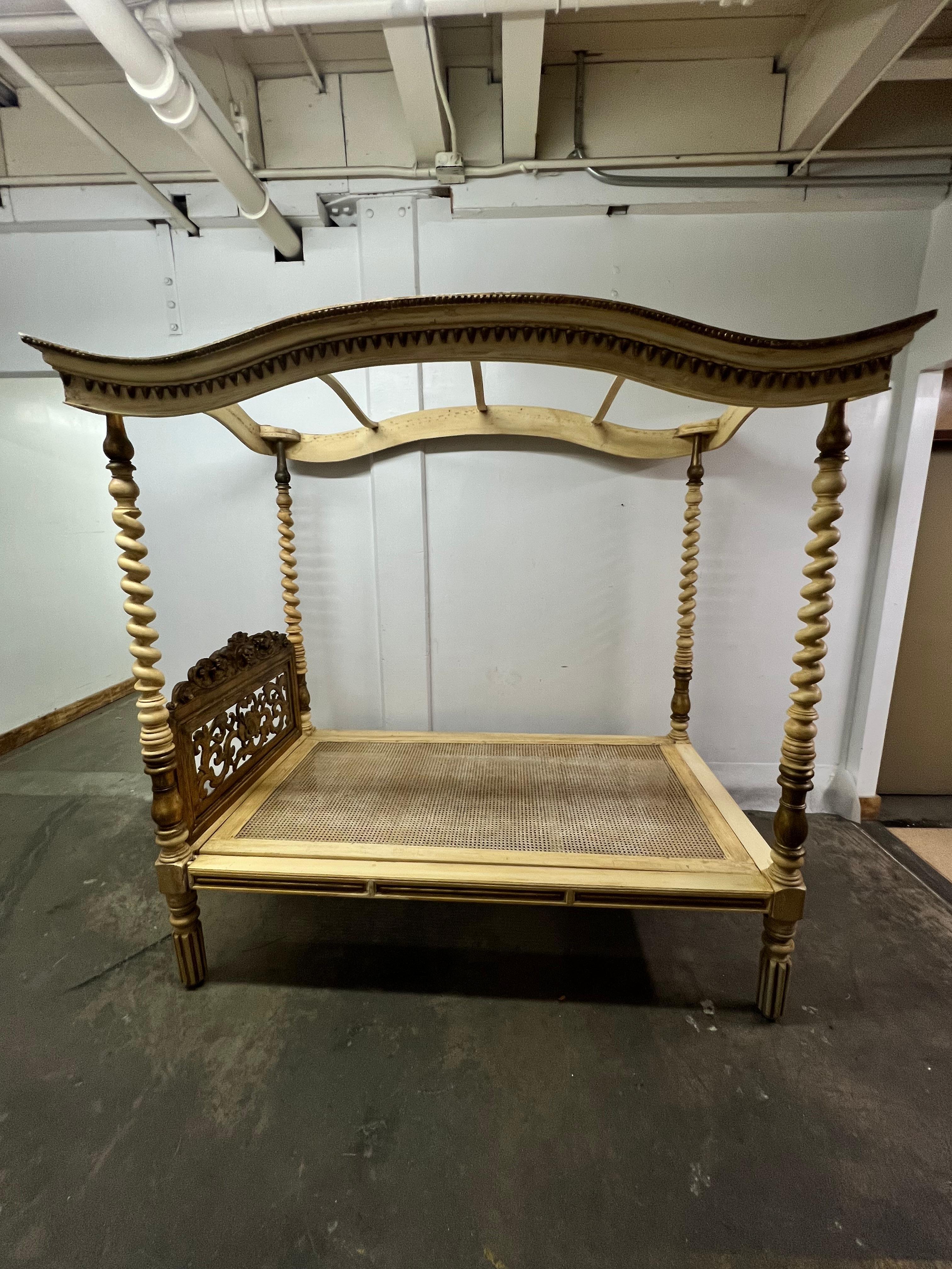 Egyptian Style Canopy Bed Movie Prop from 1963 Cleopatra with Elizabeth Taylor In Good Condition For Sale In Los Angeles, CA