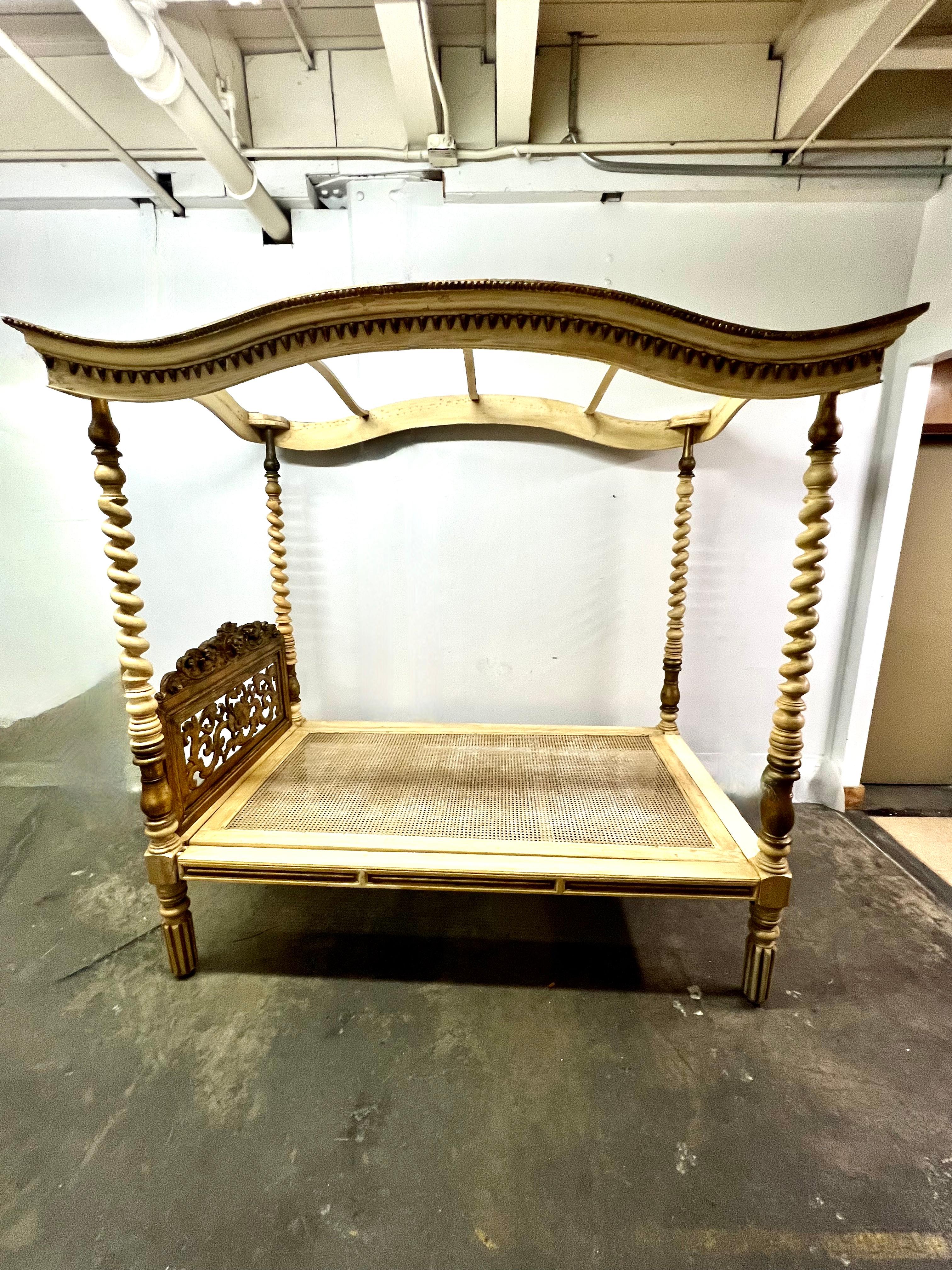 20th Century Egyptian Style Canopy Bed Movie Prop from 1963 Cleopatra with Elizabeth Taylor For Sale