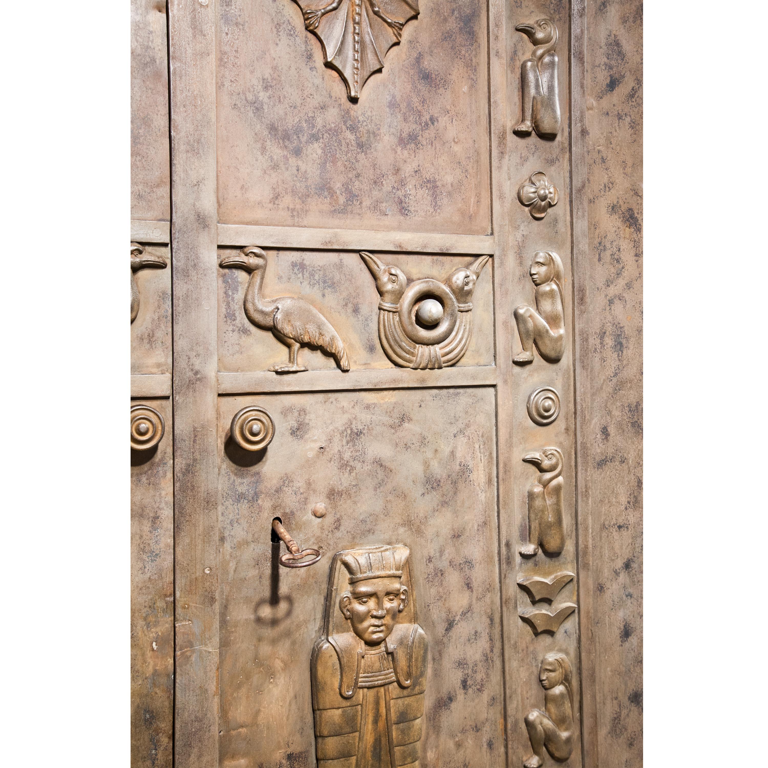 European Egyptian Style Iron Doors, circa 1800 For Sale