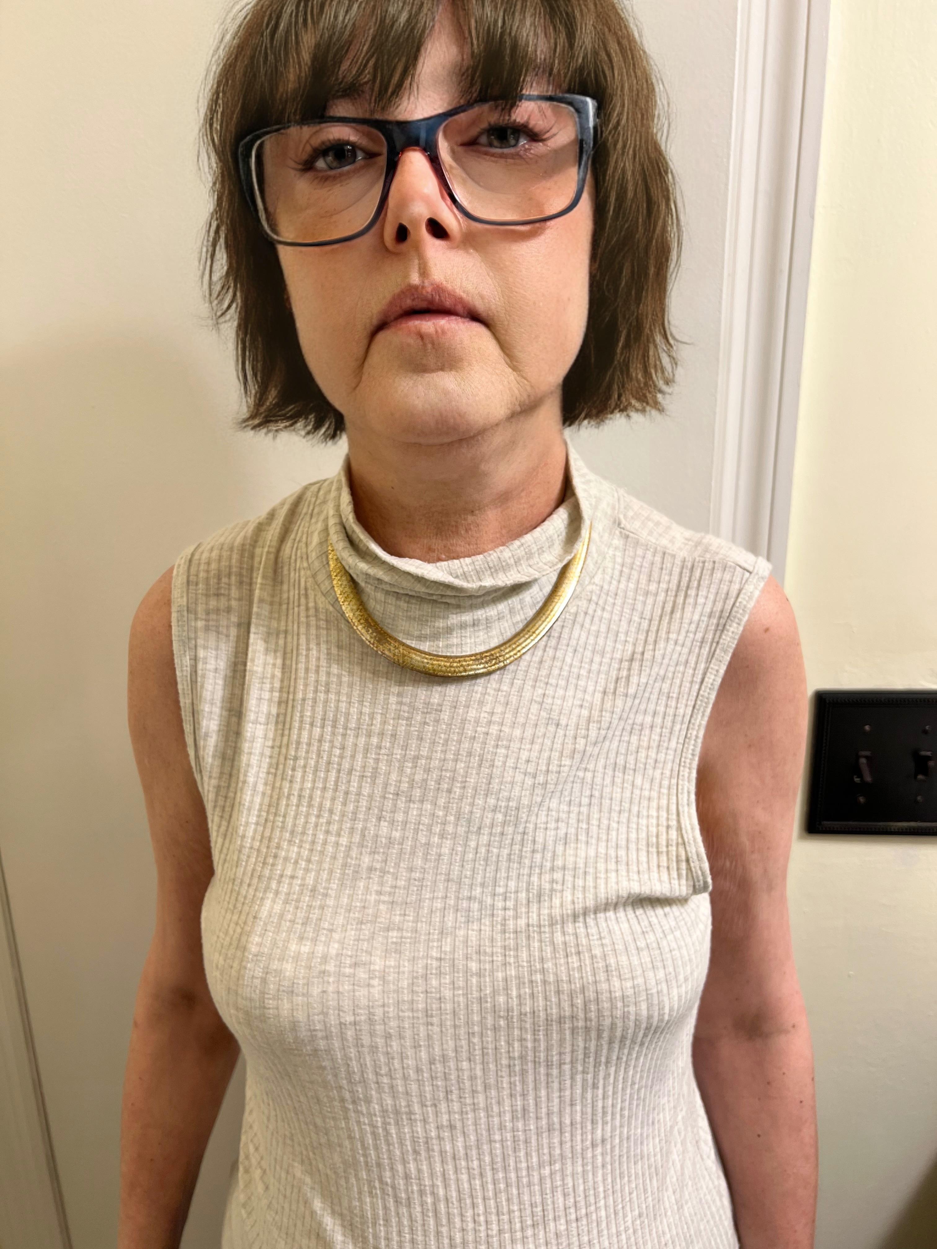 Collana in stile egiziano Choker in oro 14K Italia in vendita 7