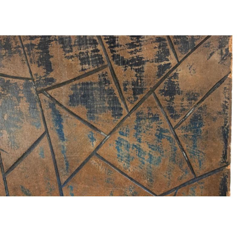 Egyptian Style Painted Carved Wood Wall Plaque In Good Condition For Sale In Queens, NY