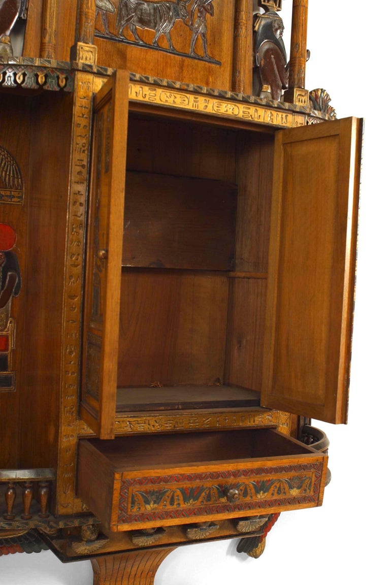 Egyptian Style Painted Hanging Wall For Sale at 1stDibs