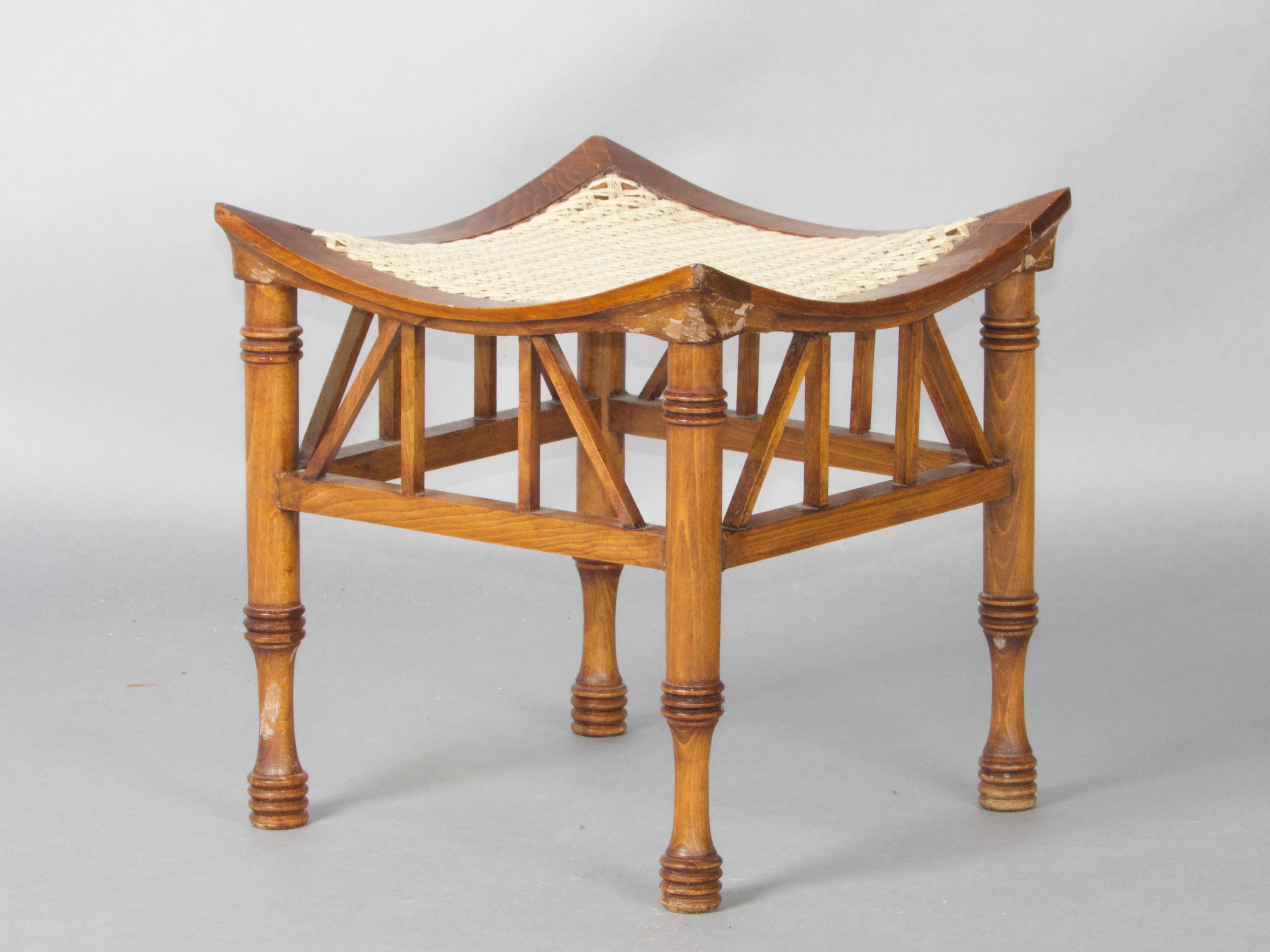 Egyptian style stool , little scratches on the side 