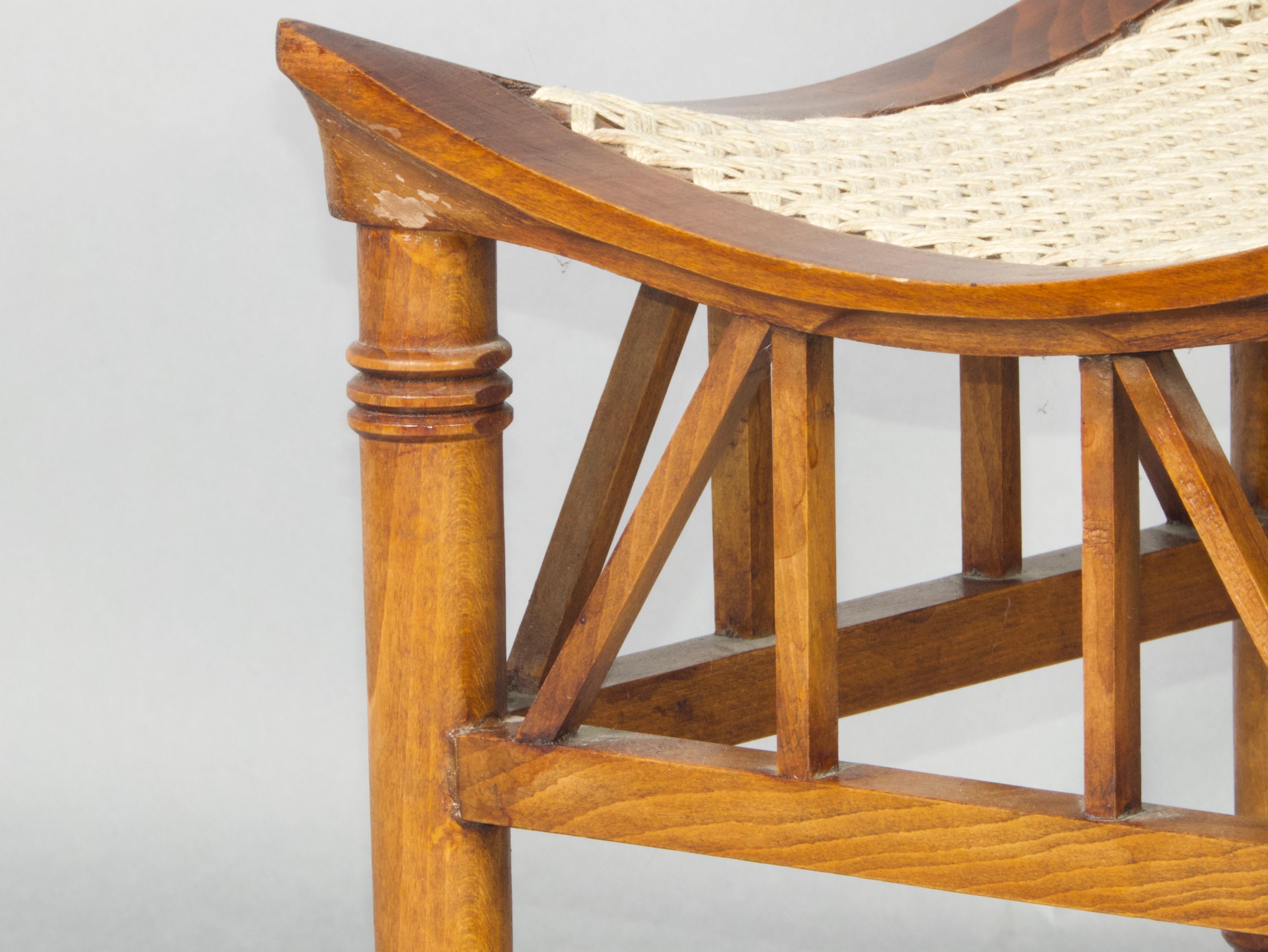 European Egyptian style stool For Sale