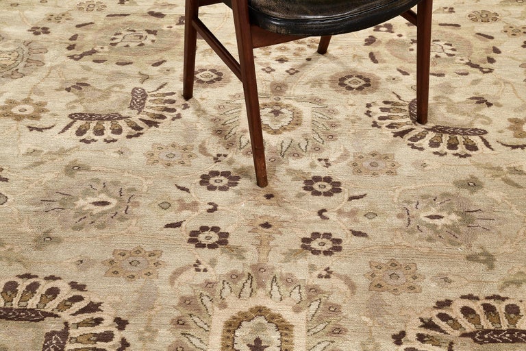 Egyptian Sultanabad Design Revival Rug For Sale at 1stDibs