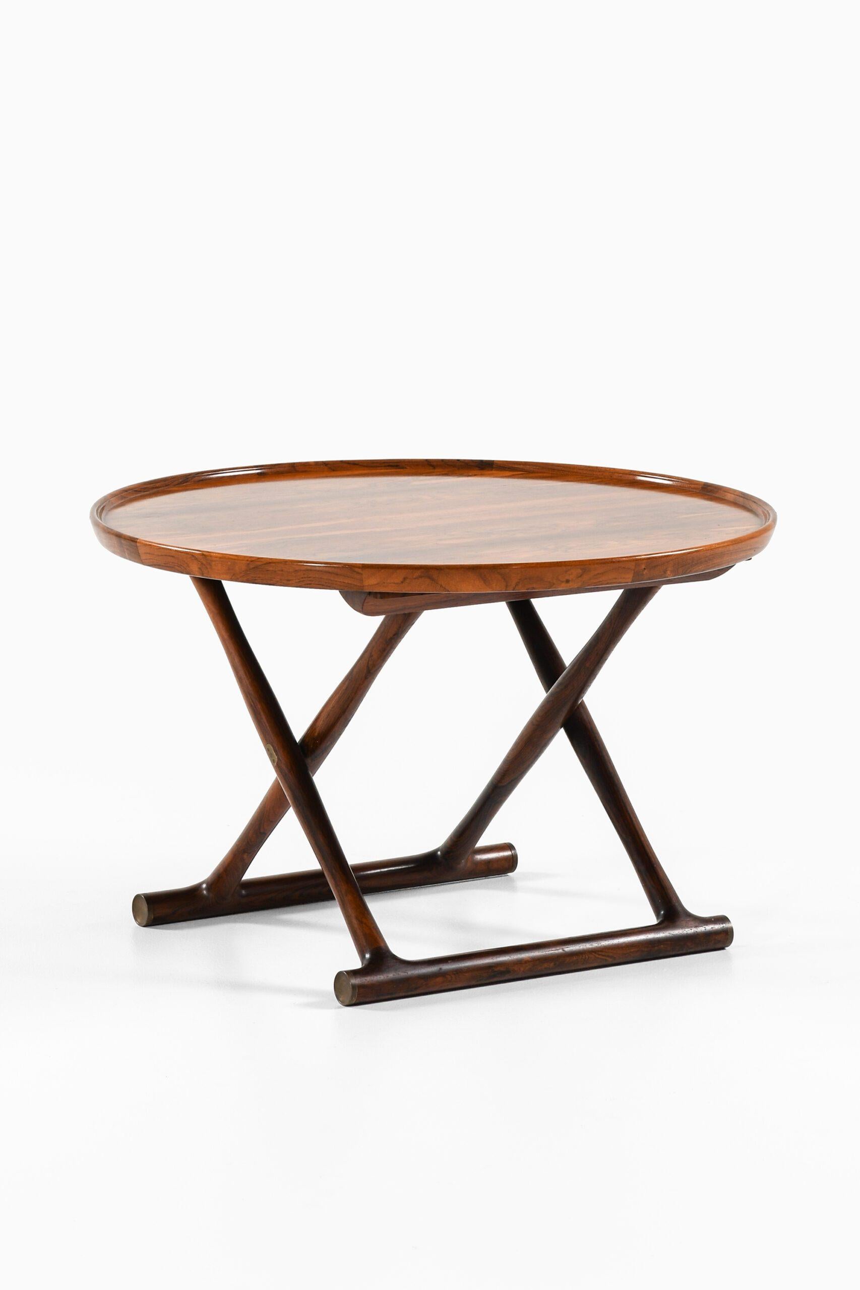 Mid-20th Century 'Egyptian Table' in Rosewood and Brass by Mogens Lassen, 1935 For Sale