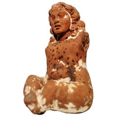 Egyptian Terracota Statuette of the Seated Harpocrates