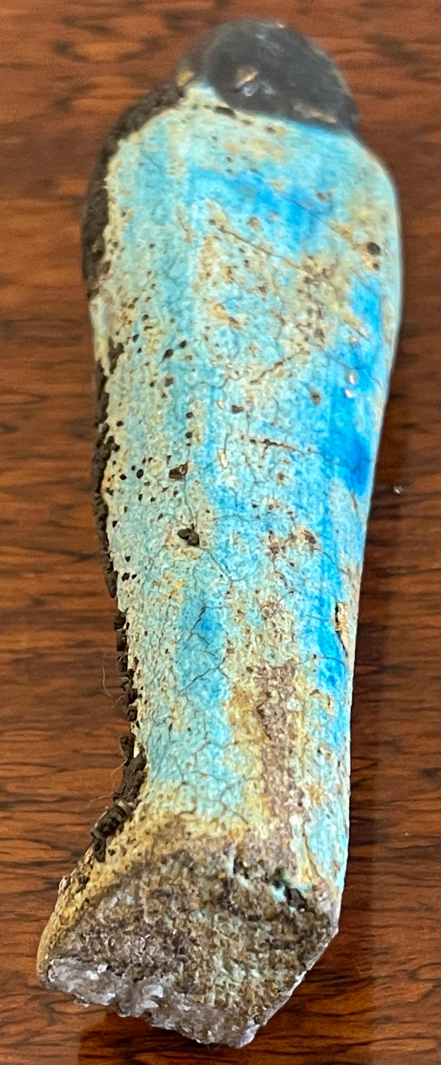 Egyptian Turquoise Faience Shabti, Museum Mounted  9