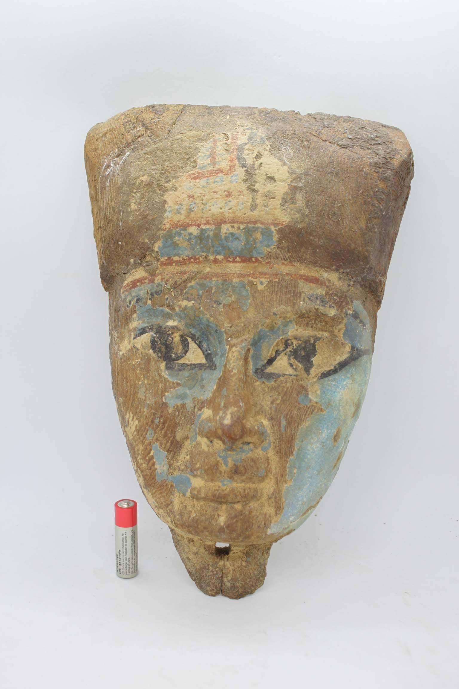 Egyptian Wood Sarcophagus Mask, Ptolemaic Period 10