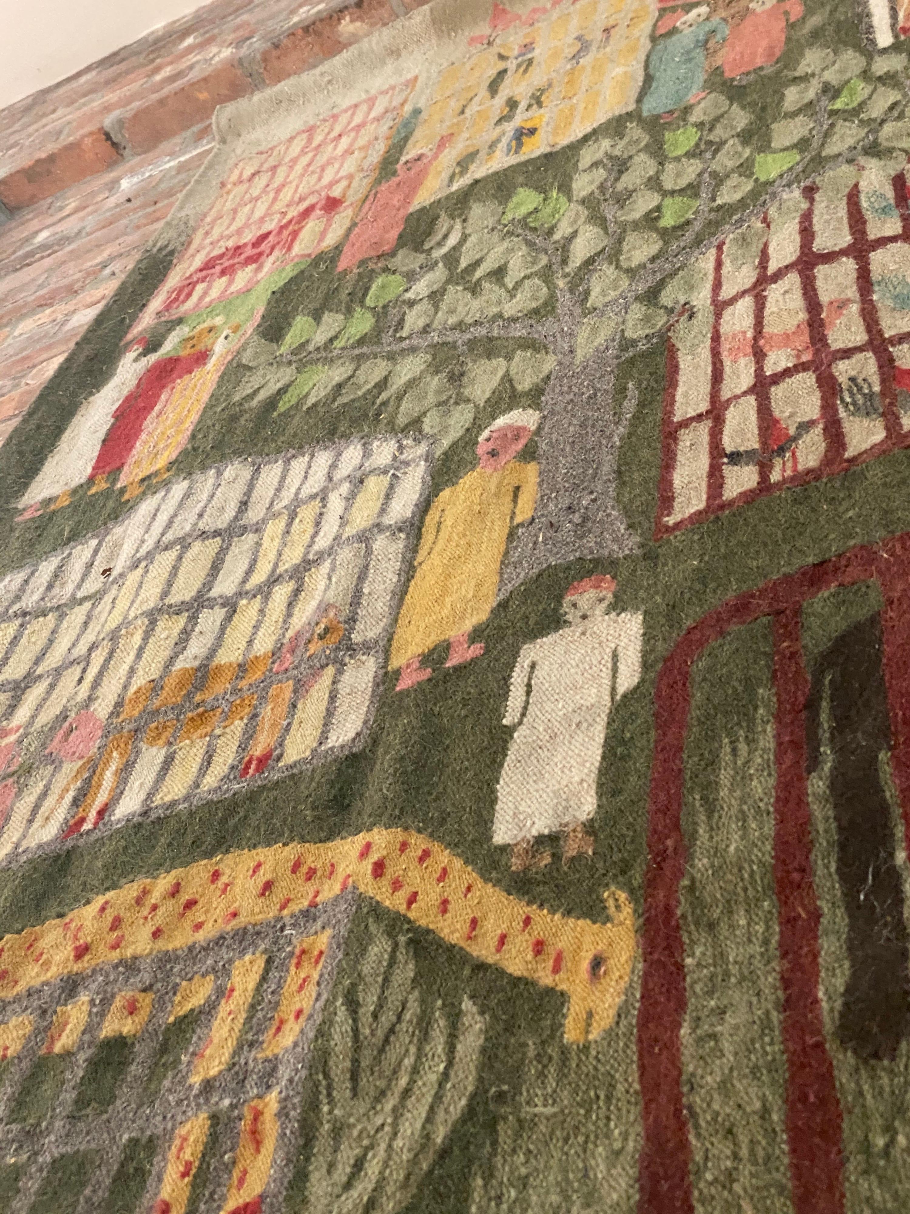 Egyptian Wool 'Zoo' Tapestry, 20th Century For Sale 8