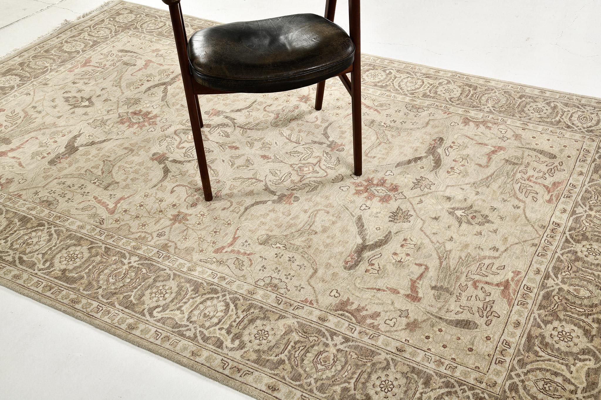 Egyptian Zigler Design Rug In New Condition For Sale In WEST HOLLYWOOD, CA