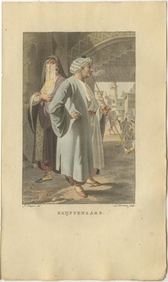 Egyptians – Antique Hand-Colored Ethnographic Engraving (c.1810)