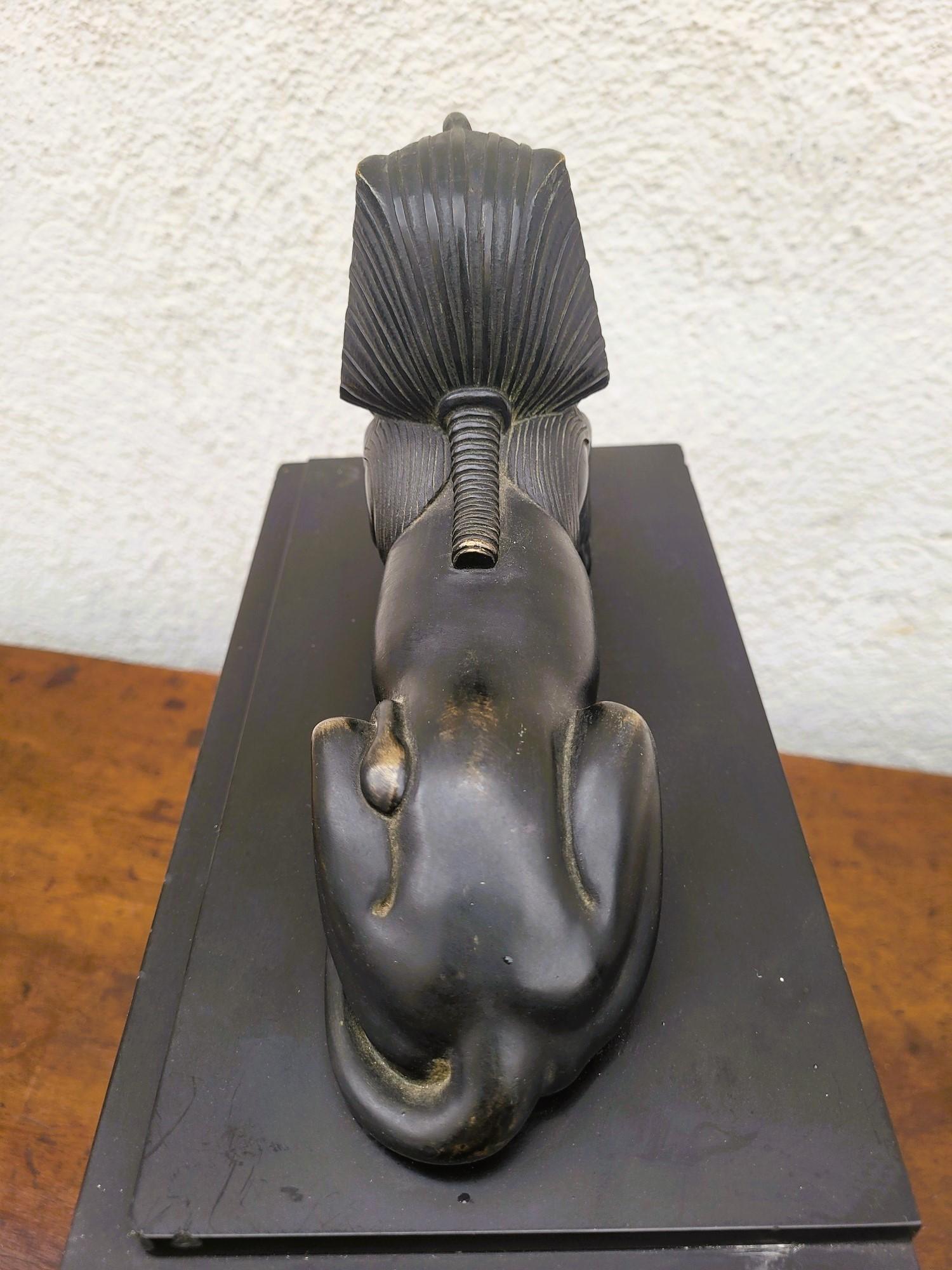 Egyptomania Marble Clock, 19th Century For Sale 10