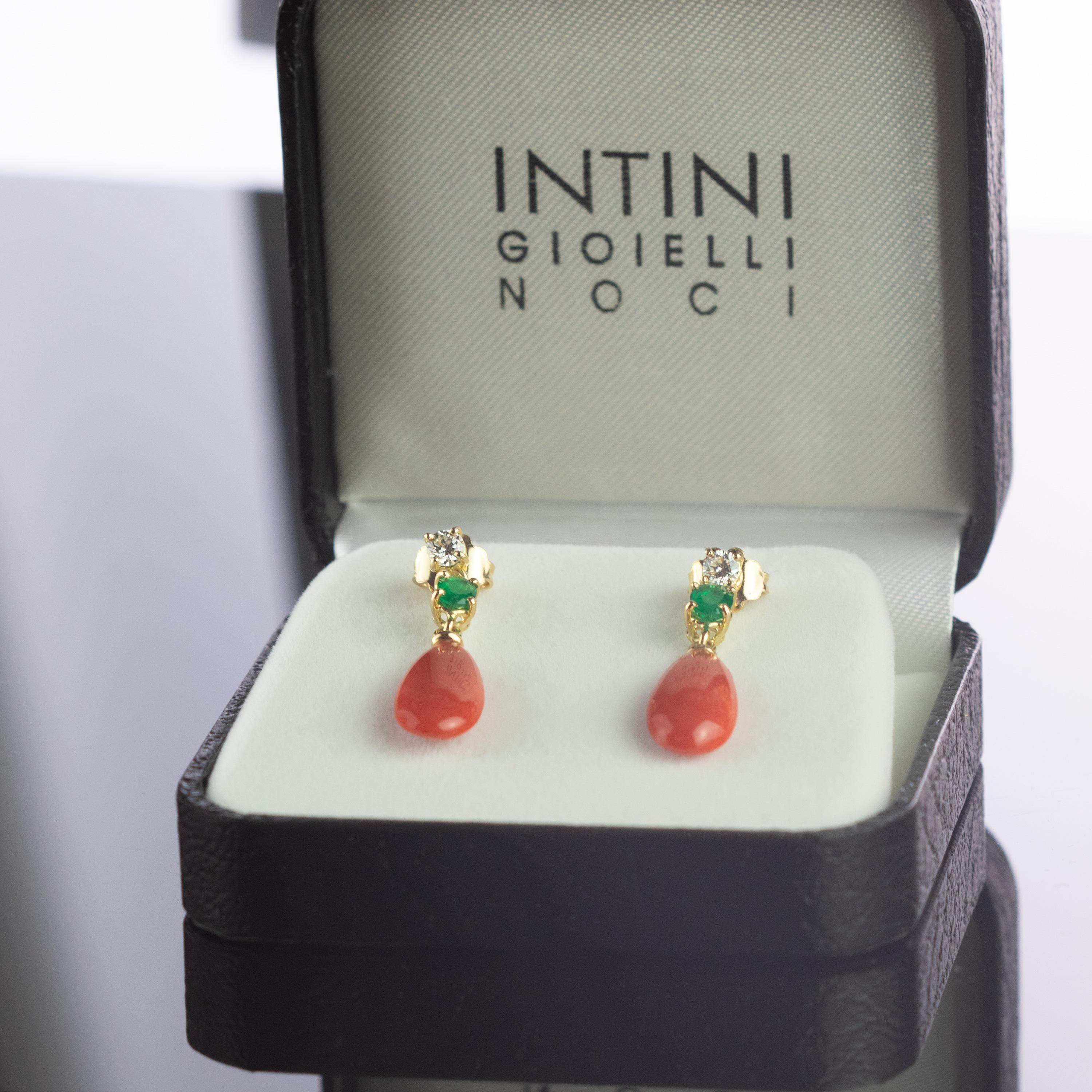 coral color earrings