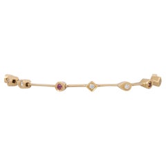 Vintage Ehinger Schwarz Bracelet with Rubies and Diamonds