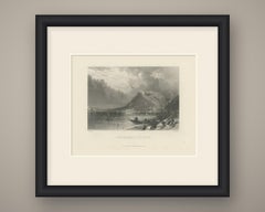 Ehrenbreitstein, Rhein, antike Stahlstich nach Birket Foster, um 1875