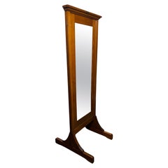 E.H.SHELDON & Co. Vintage Industrial Oak Framed  Wardrobe Floor Mirror