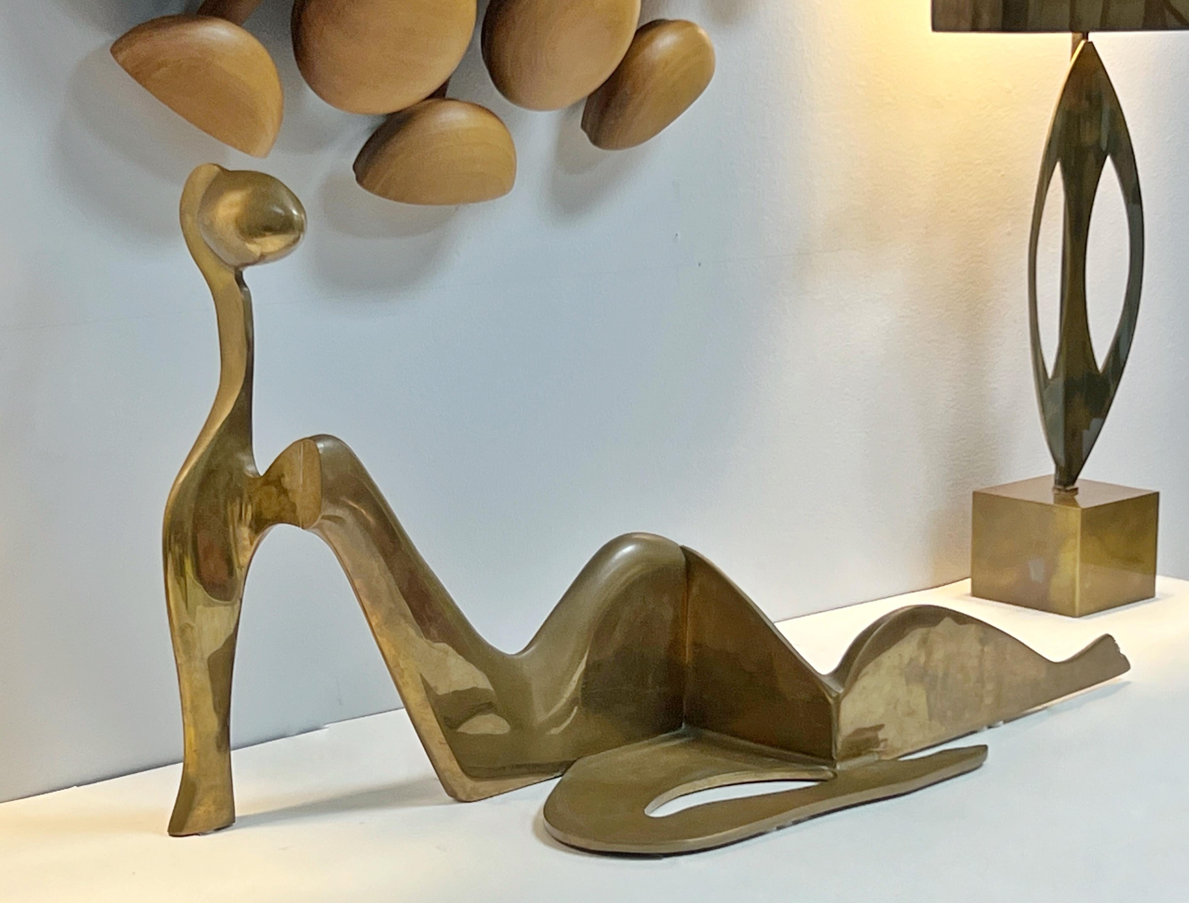 Late 20th Century Eichengreen and Gensburg Large Modernist Bronze Sculpture For Sale