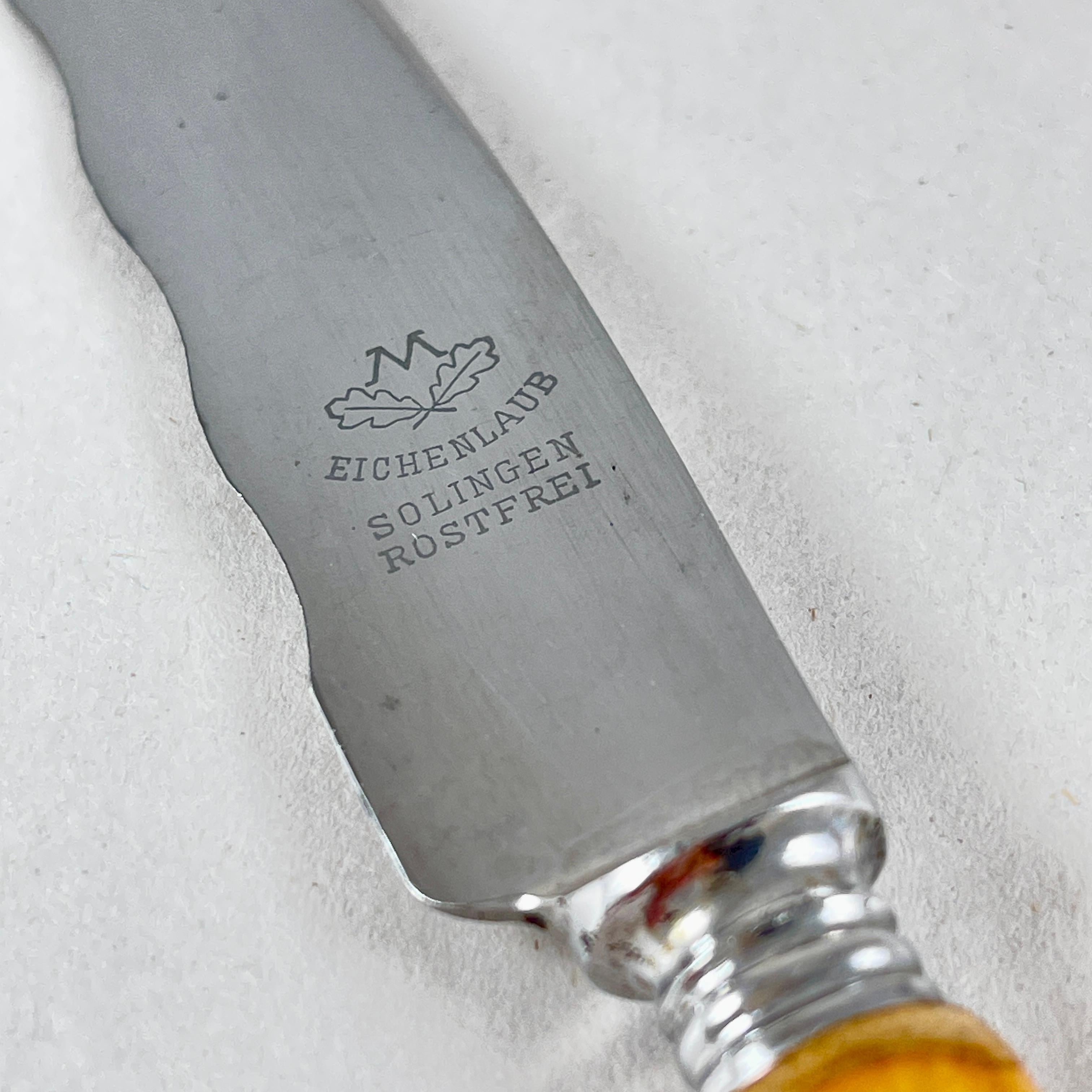 Eichenlaub German Riveted Bamboo Steak Knives, Set of Six 3