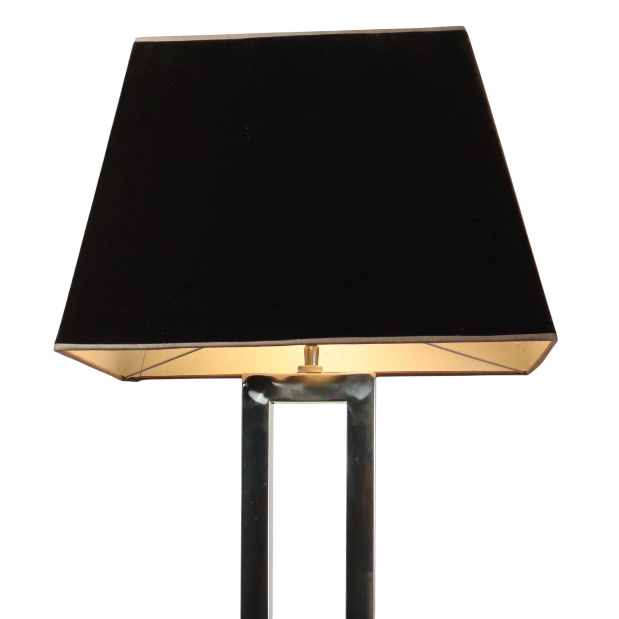 Lampadaire Eichholtz Arlington Design en acier inoxydable et base en granit 152 cm en vente 11