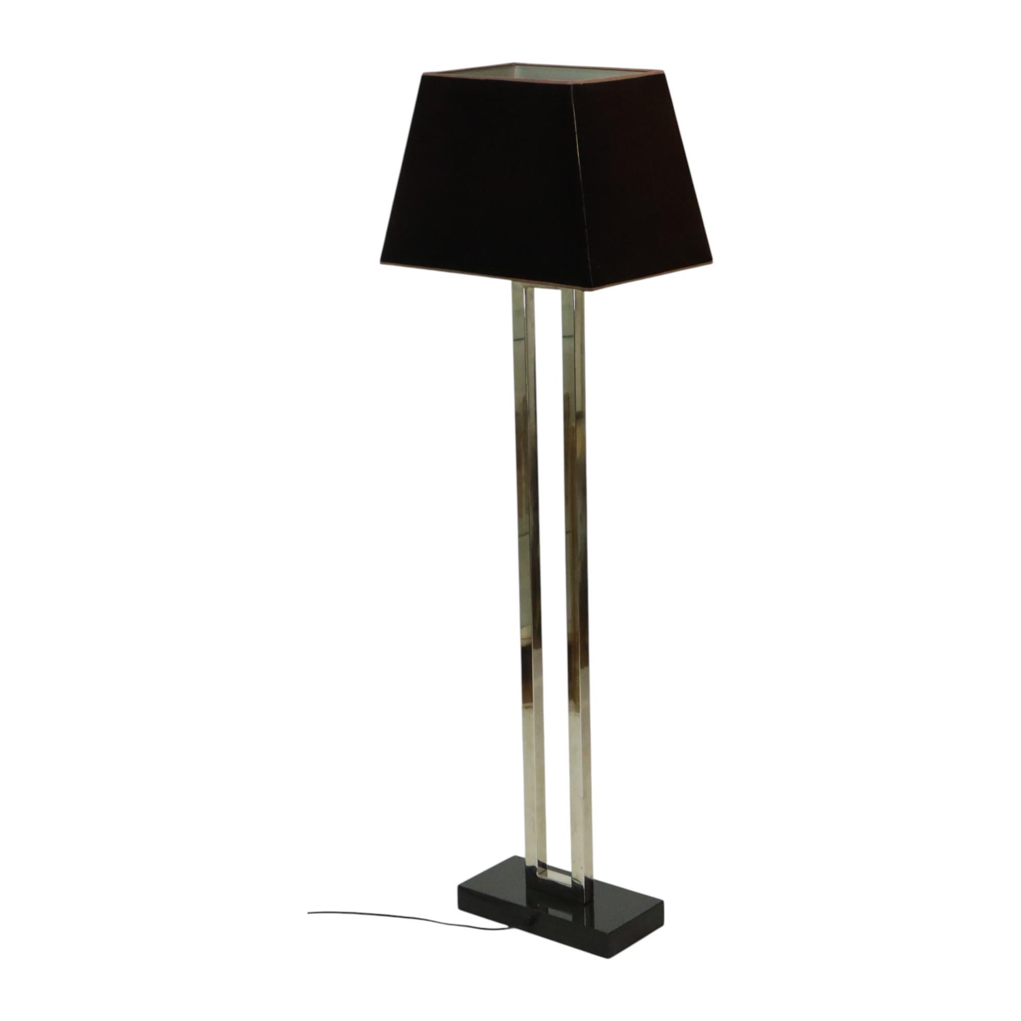 Lampadaire Eichholtz Arlington Design en acier inoxydable et base en granit 152 cm en vente 3