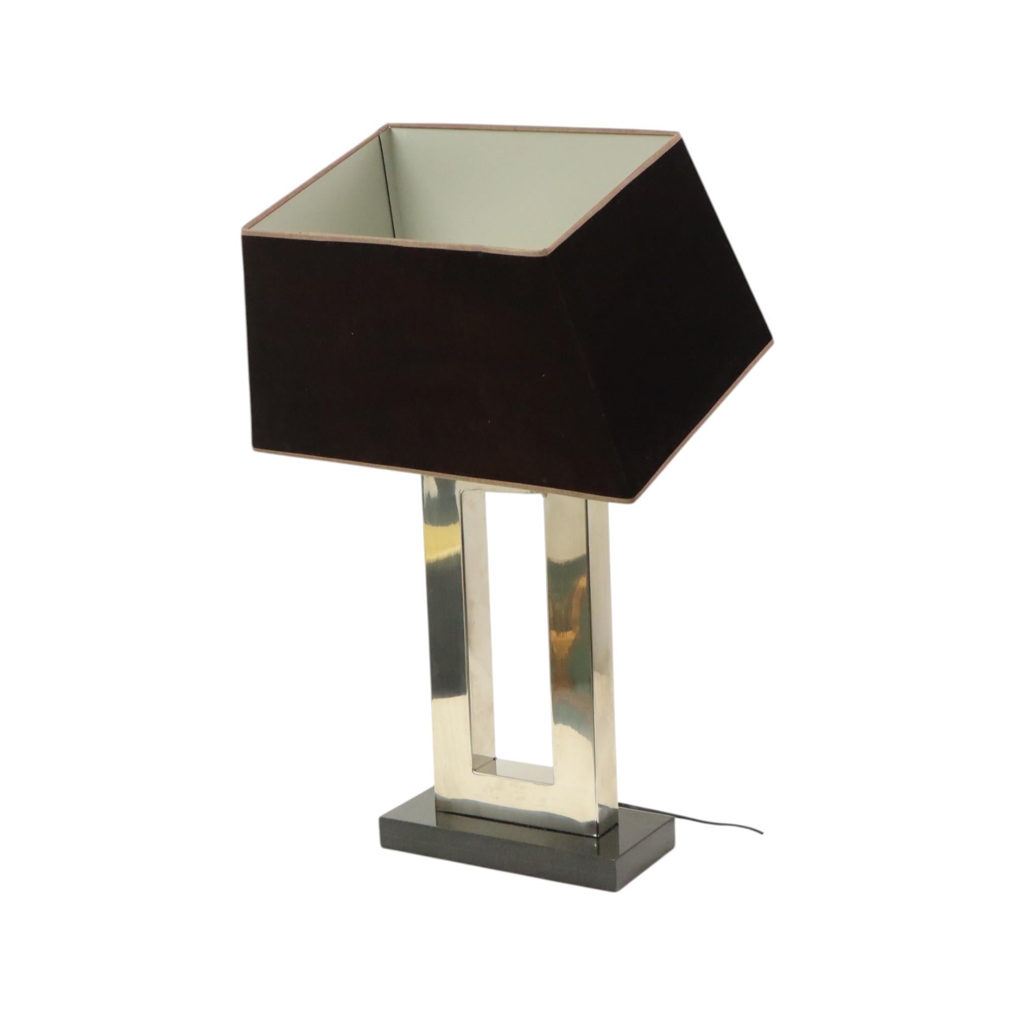 Lampe de bureau Eichholtz Arlington Design en acier inoxydable base granite 72 cm en vente 7