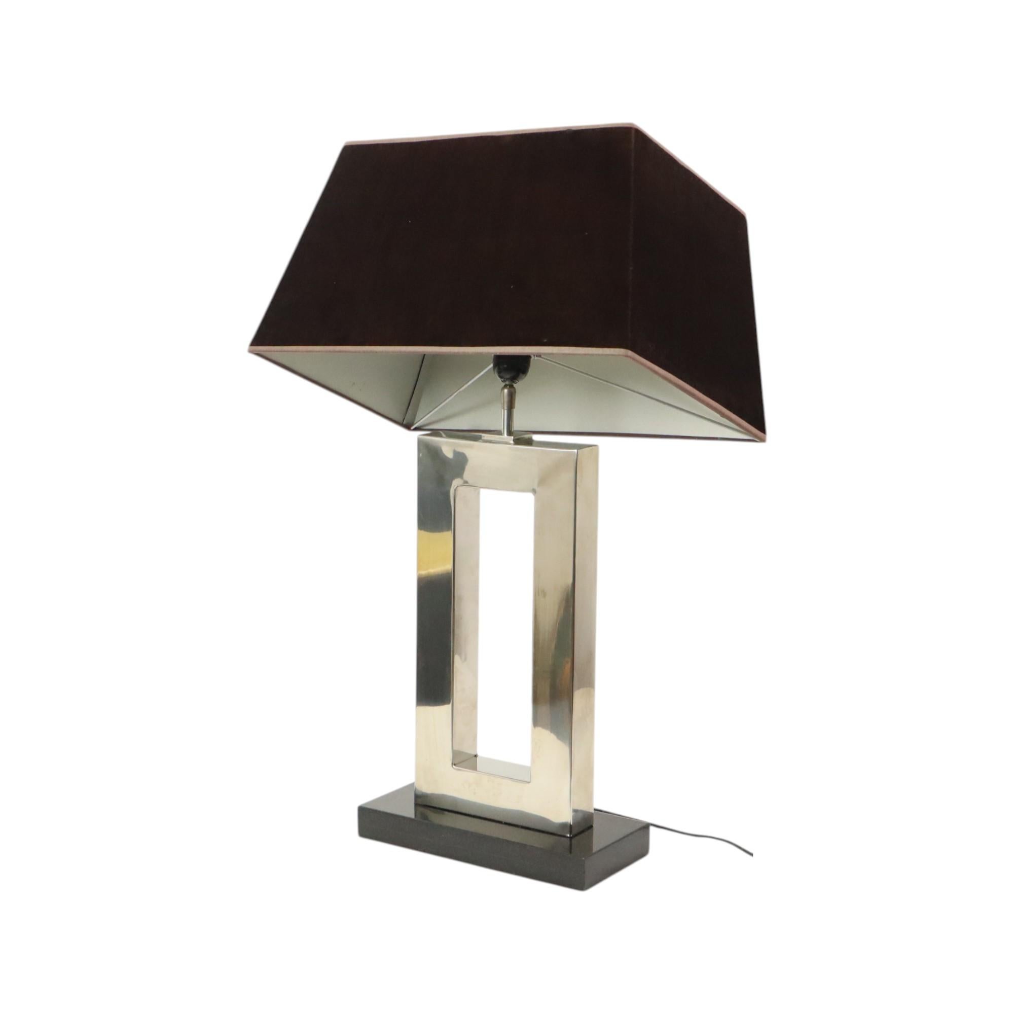 Lampe de bureau Eichholtz Arlington Design en acier inoxydable base granite 72 cm en vente 8