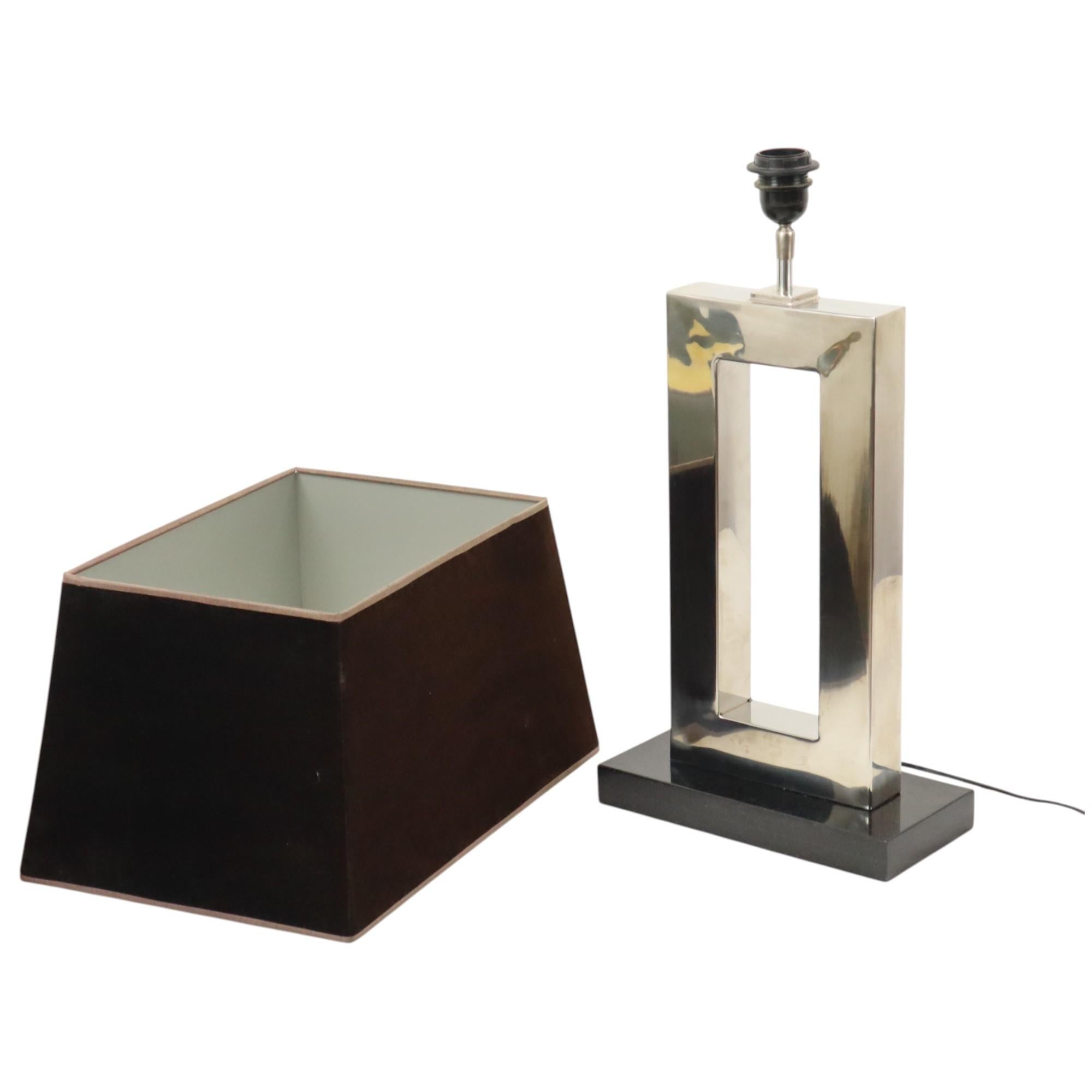 Lampe de bureau Eichholtz Arlington Design en acier inoxydable base granite 72 cm en vente 9