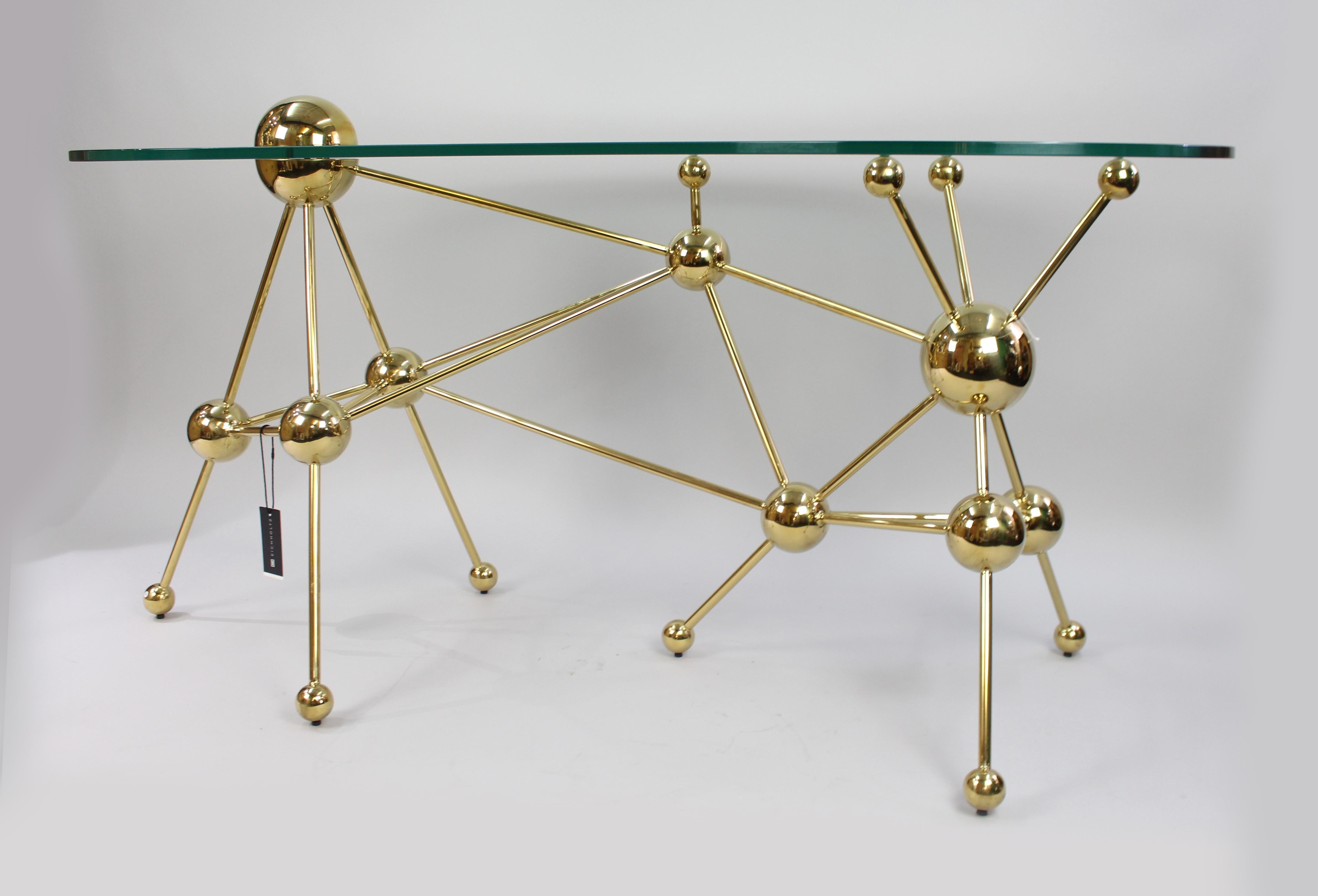 XXIe siècle et contemporain EICHHOLTZ Table console en verre en forme de rein Bureau en vente