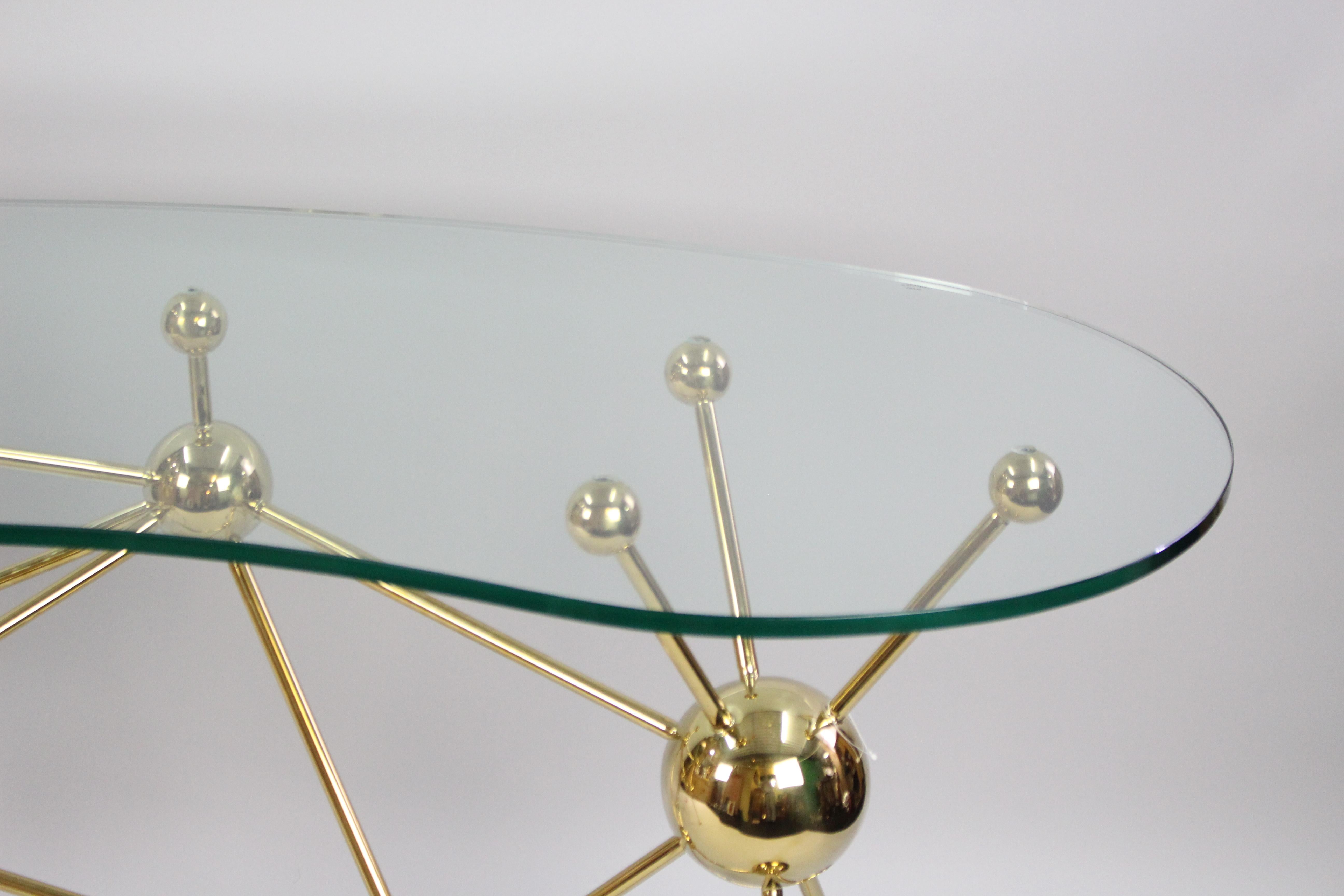EICHHOLTZ Table console en verre en forme de rein Bureau en vente 3