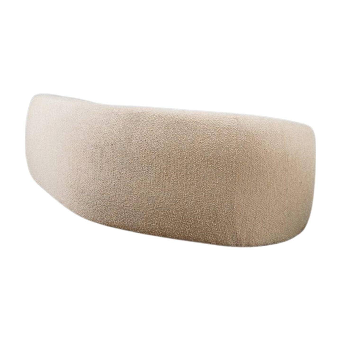 Eichholtz Blaine Curved Sofa in Beige Bouclé In Good Condition In Basildon, London