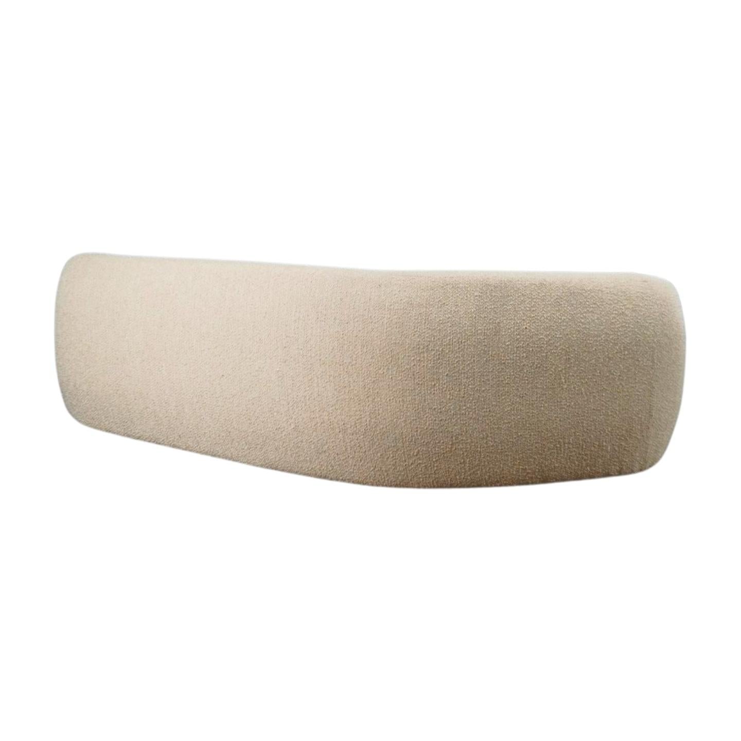 Contemporary Eichholtz Blaine Curved Sofa in Beige Bouclé