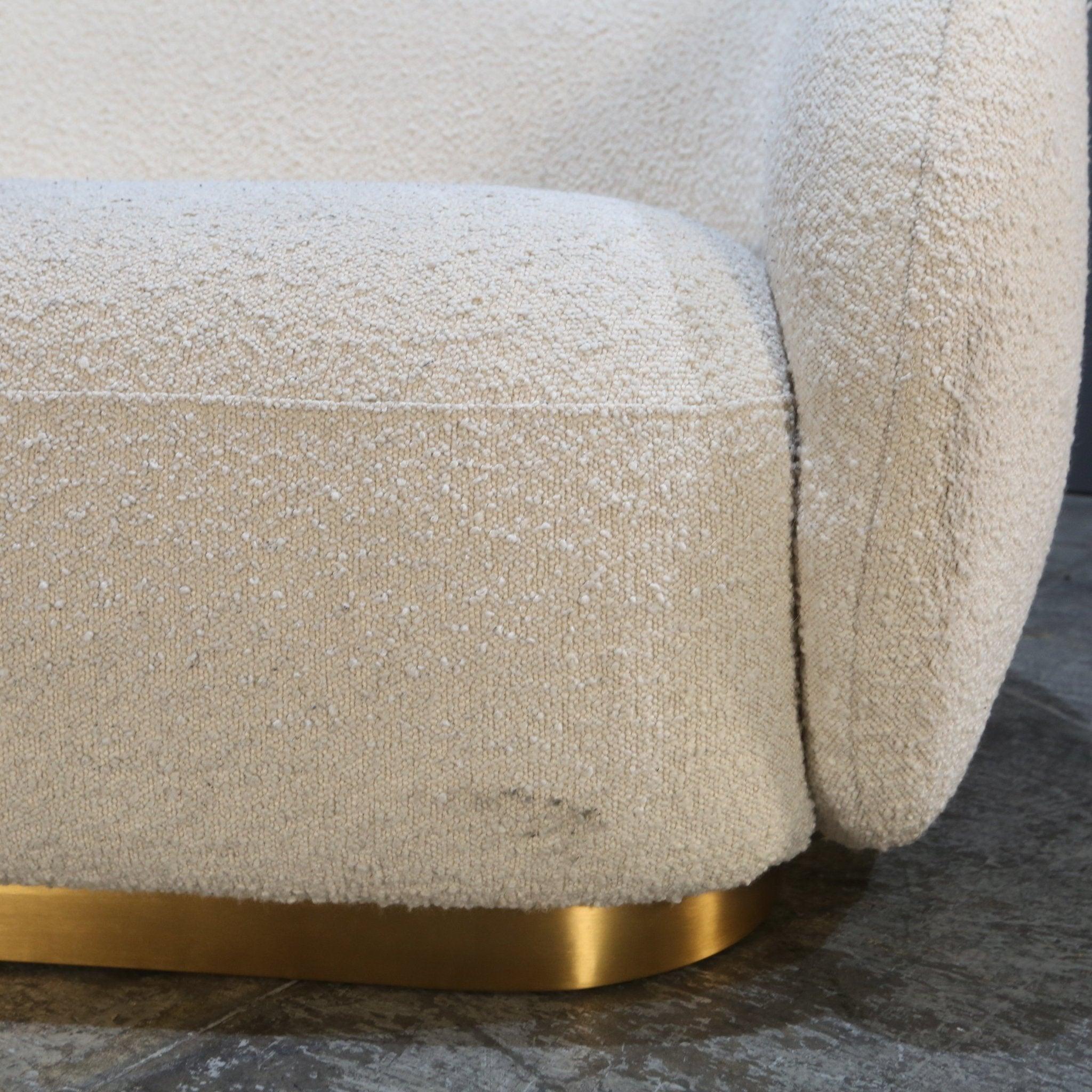 Eichholtz Brice White Boucle Sofa H72xW213xD90cm seat height 42cm 3