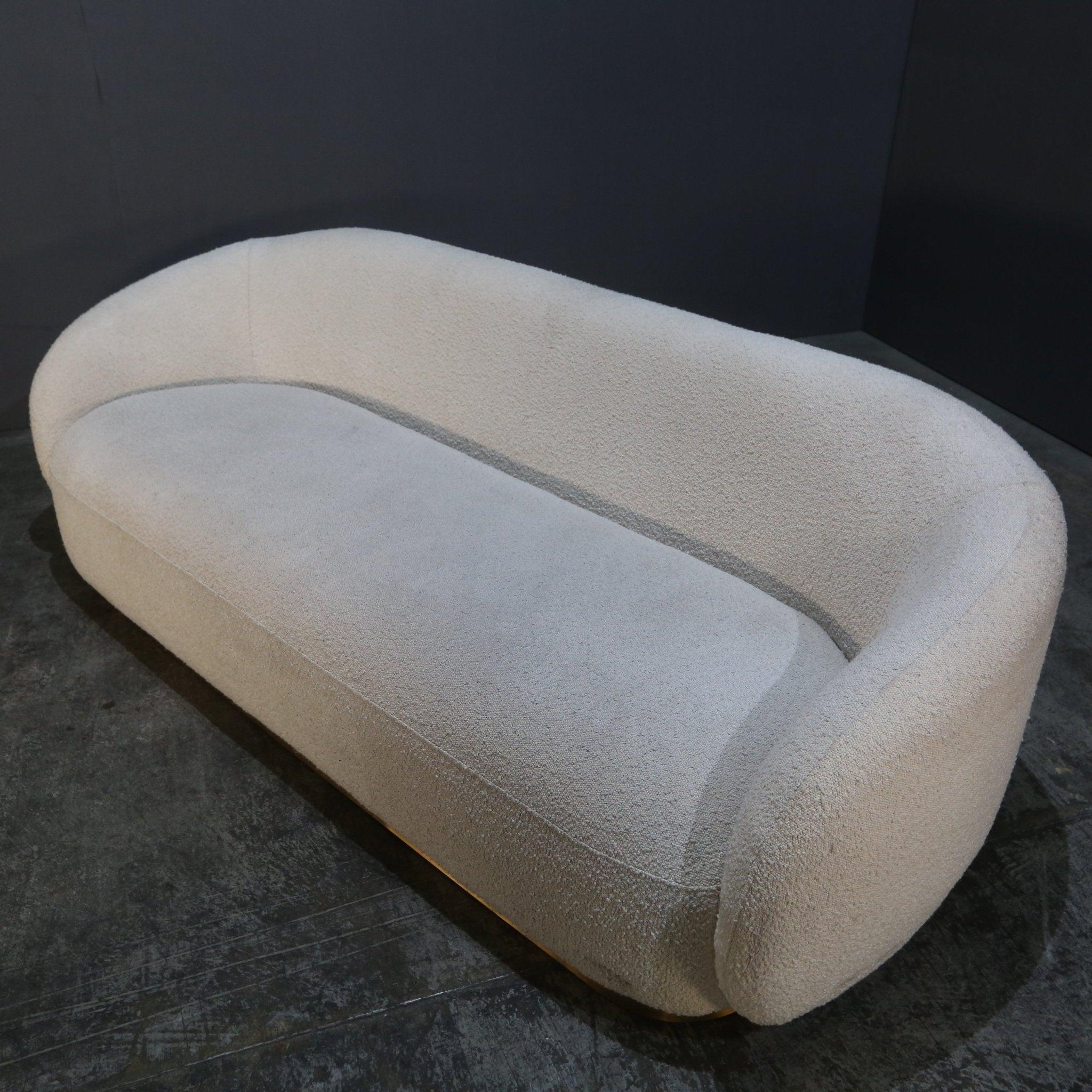Dutch Eichholtz Brice White Boucle Sofa H72xW213xD90cm seat height 42cm