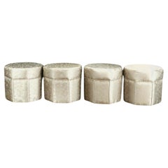 Eichholtz Fabric Covered stool in Grey (Set of 4)