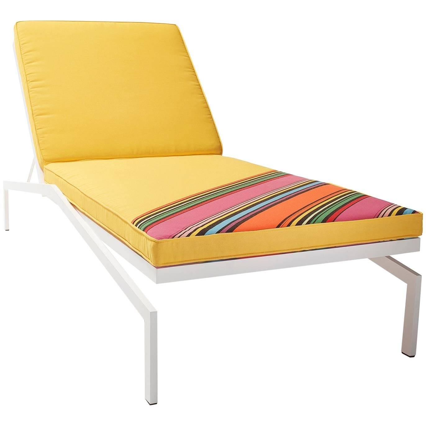 Eichler Outdoor Lounge Chair with Sunbrella Cushion 2018 by Post & Gleam For Sale