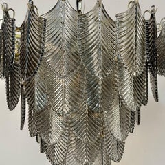Eicholtz, Modern, Art Deco Stil, Kronleuchter, Messing, Rauchglas, 2010s