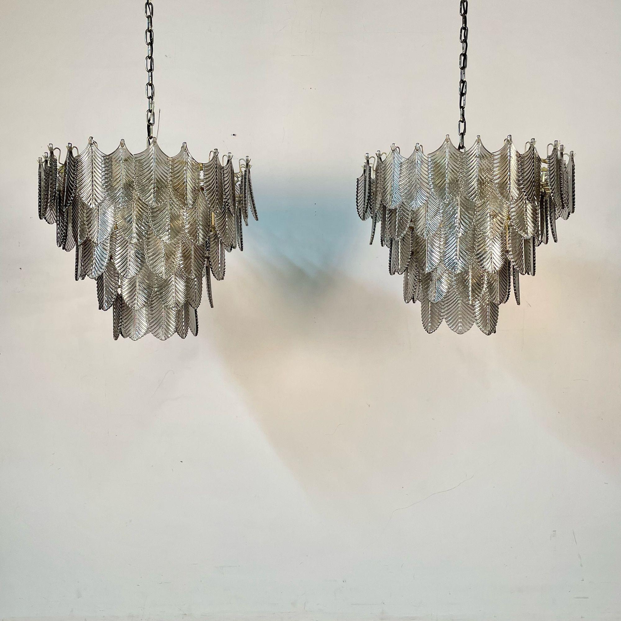 Eicholtz, Modern, Art Deco Style, Chandelier, Brass, Smoked Glass, 2010s For Sale 3