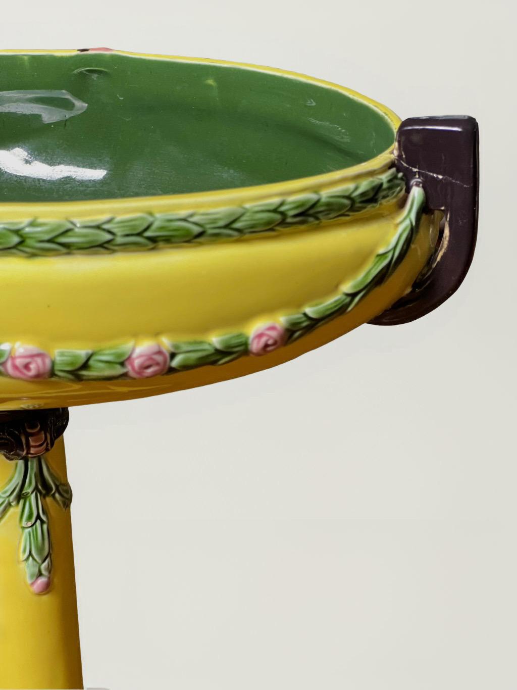 Ciotola con piedistallo in maiolica secessionista Eichwald in vendita 6