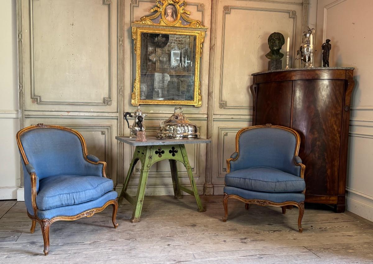 Industrieller Metalltisch im Eiffelstil, originaler grüner Anstrich, um 1900 (Louis XV.) im Angebot