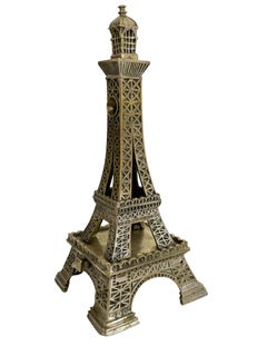 Eiffel Tower Cigar Cutter and Matchstick Stand Antique France 1900s
