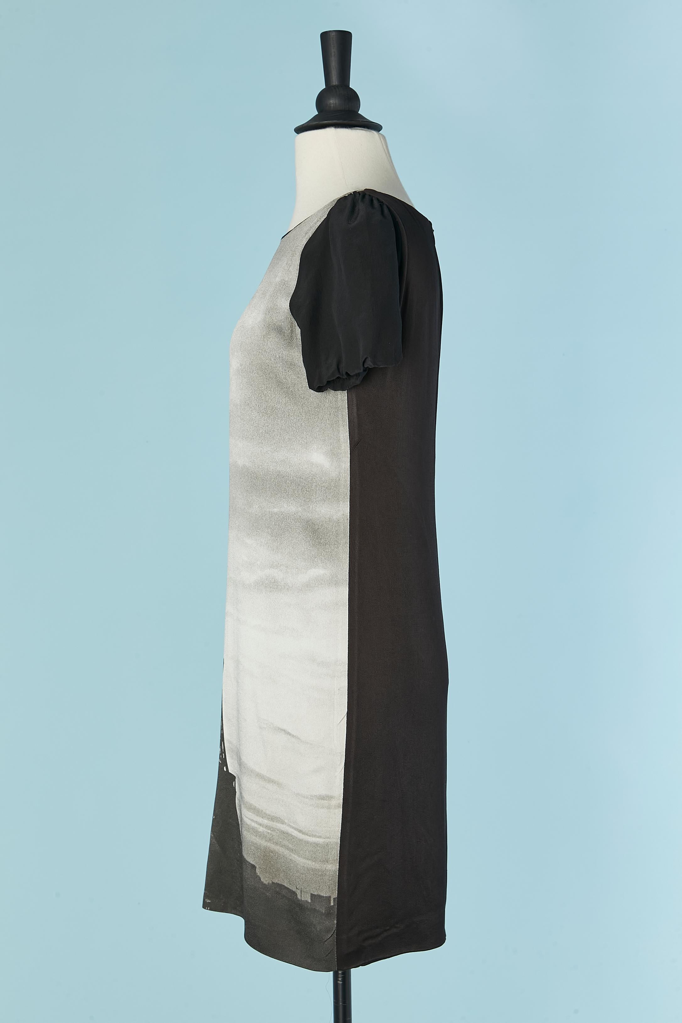 Gris Robe à manches courtes 
