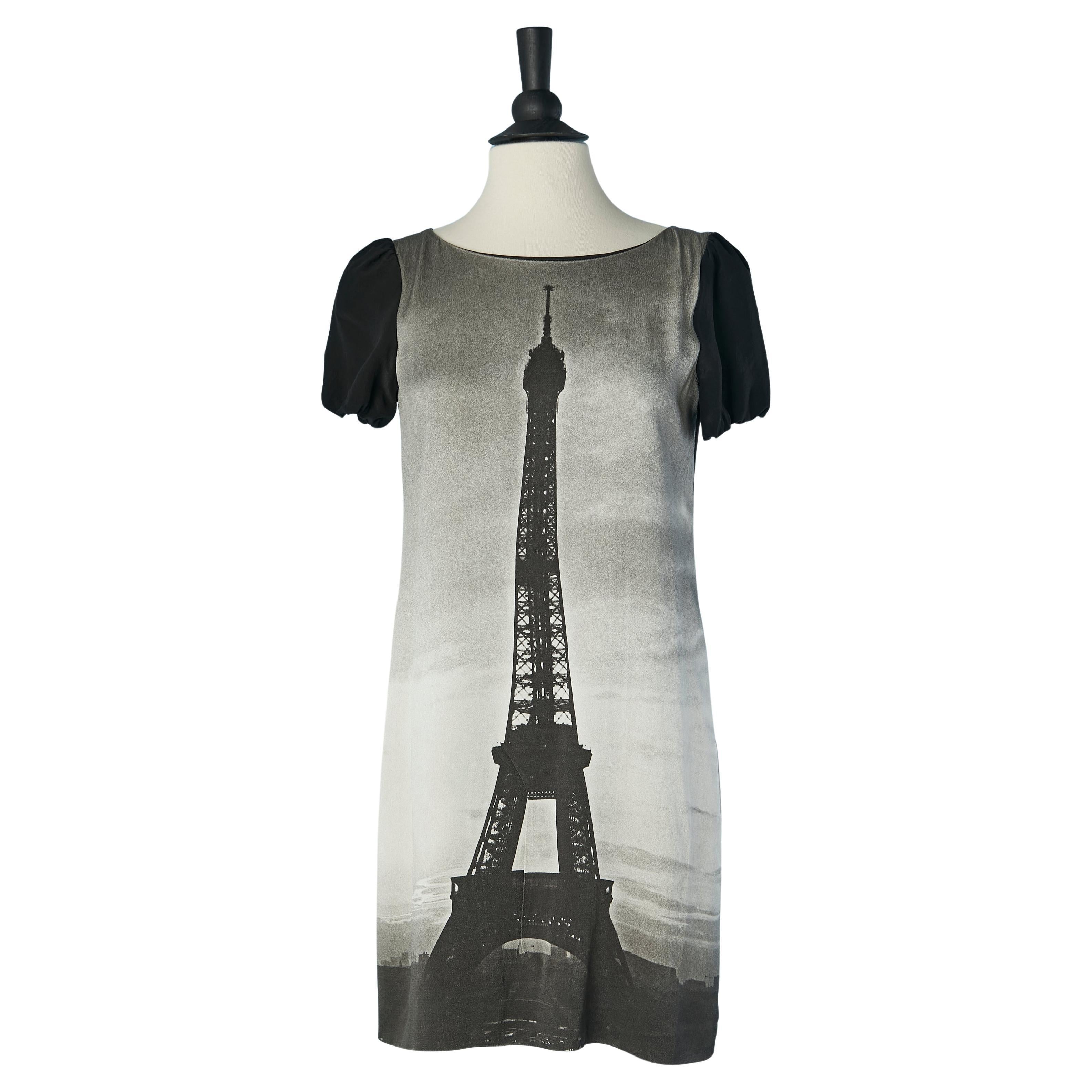 "Eiffel Tower " dress with short sleeve MOSCHINO CHEAP & CHIC