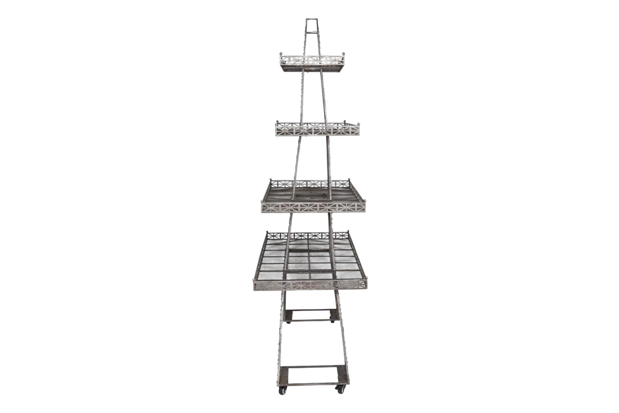 Eiffel Tower Metal Etagere For Sale 6